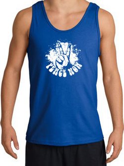 Peace Now Retro Vintage Classic Style Adult Tanktop - Royal