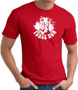 Peace Now Retro Vintage Classic Style T-shirt - Red