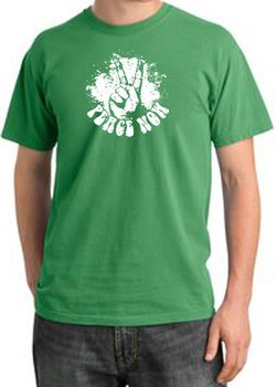Peace Shirt Peace Now Retro Pigment Dyed Tee Piper Green
