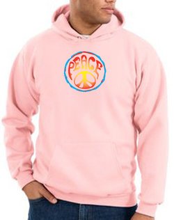 Peace Sign Hoodie Psychedelic Peace Hoody Pink
