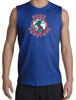 Peace Sign Shirt Come Together Muscle Shirt Royal