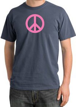 Peace Sign Shirt Pink Peace Pigment Dyed Tee Scotland Blue