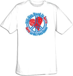 Click to get Peace Sign Tshirt  All You Need Is Love Adult Tee Shirt