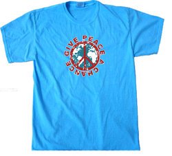 Peace Sign T-shirt - Give Peace A Chance Adult Neon Bright Tee