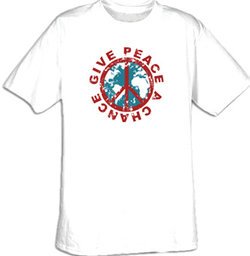 Peace Sign T-shirt - Give Peace A Chance Symbol Of Love Tee