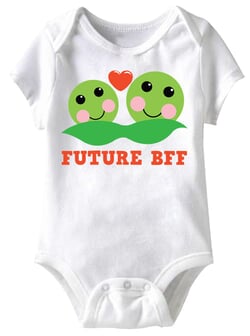 Click to get Peas Future BFF Funny Baby Romper White Infant Babies Creeper