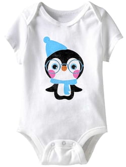 Click to get Penguin Funny Baby Romper White Infant Babies Creeper