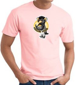 PENGUIN POWER Athletic Gym Workout T-shirt - Pink
