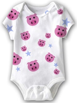 Click to get Pig Heads Funny Baby Romper White Infant Babies Creeper