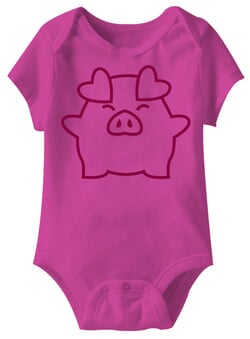 Click to get Piggy Hugs With It Funny Baby Romper Hot Pink Infant Babies Creeper