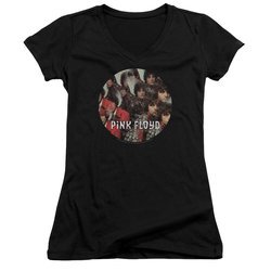 Pink Floyd Juniors V Neck Shirt Piper Black T-Shirt