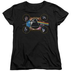 Pink Floyd Womens Shirt Dark Side Heads Black T-Shirt