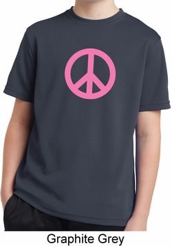 Pink Peace Kids Moisture Wicking Shirt