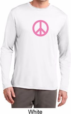 Pink Peace Mens Dry Wicking Long Sleeve Shirt