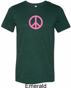 Pink Peace Mens Tri Blend Crewneck Shirt