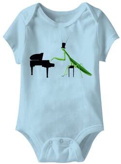 Click to get Playin Mantis Funny Baby Romper Light Blue Infant Babies Creeper