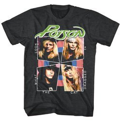 Poison Shirt Look What The Cat Dragged In Heather Black T-Shirt