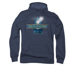 Polar Express Hoodie Sweatshirt Train Logo Navy Blue Adult Hoody Sweat Shirt