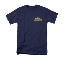 Polar Express Shirt Conductor Adult Navy Blue Tee T-Shirt