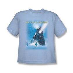 Polar Express Shirt Kids Big Train Light Blue Youth Tee T-Shirt