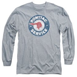 Pontiac Long Sleeve Shirt Vintage Service Sports Grey Tee T-Shirt