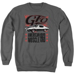 Pontiac Sweatshirt 68 GTO Adult Charcoal Sweat Shirt