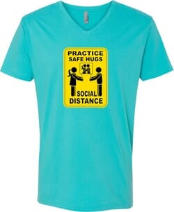 Click to get Practice Safe Hugs Social Distance Adult VNeck TShirt