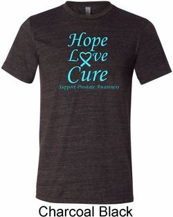 Prostate Cancer Hope Love Cure Tri Blend Tee
