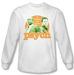 Psych Shirt Predictable Long Sleeve White Tee T-Shirt