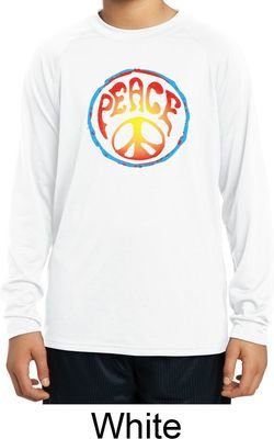 Psychedelic Peace Kids Dry Wicking Long Sleeve Shirt