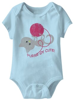 Click to get Purrrdy Cute Funny Baby Romper Light Blue Infant Babies Creeper