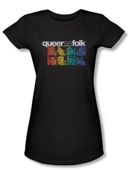 Click to get Queer As Folk Juniors Shirt Cast Black Tshirt Tee