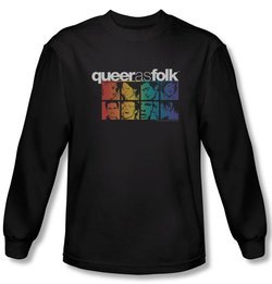 Queer As Folk Shirt Cast Black Long Sleeve T-Shirt Tee