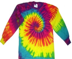 Click to get Reactive Rainbow Tie Dye Shirt Groovy Long Sleeve Kids Tee