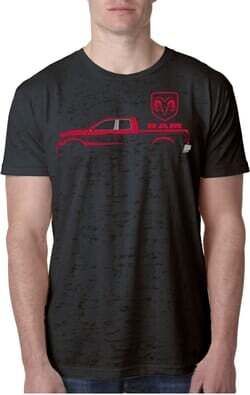 Click to get Red Dodge Ram Silhouette Burnout Tshirt