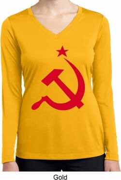Click to get Red Hammer and Sickle Ladies Dry Wicking Long Sleeve Shirt