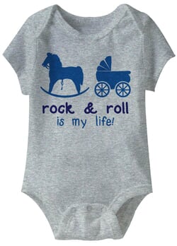 Click to get Rock  Roll Is My Life Funny Baby Romper Grey Infant Babies Creeper