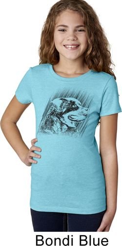 Rottweiler Sketch Girls Shirt