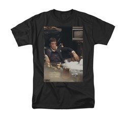Scarface Shirt Sit Back Adult Black Tee T-Shirt