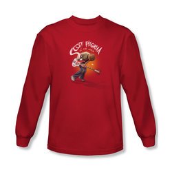 Scott Pilgrim Vs. The World Shirt Scott Poster Long Sleeve Red Tee T-Shirt