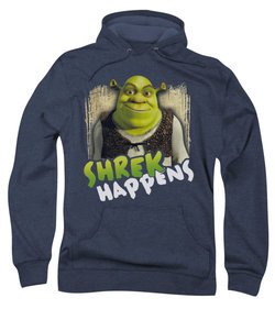 Shrek Hoodie Sweatshirt Happens Navy Blue Adult Hoody Sweat Shirt