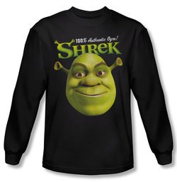 Shrek Shirt Authentic Ogre Long Sleeve Black Tee T-Shirt