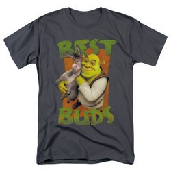Shrek Shirt Best Buds Adult Charcoal Tee T-Shirt
