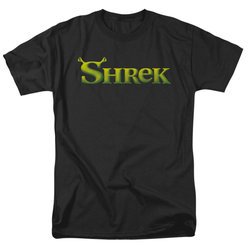 Shrek Shirt Logo Adult Black Tee T-Shirt
