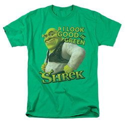 Shrek Shirt Looking Good Adult Kelly Green Tee T-Shirt
