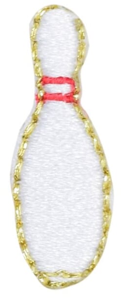Click to get Single Bowling Pin IronOn Applique Patch