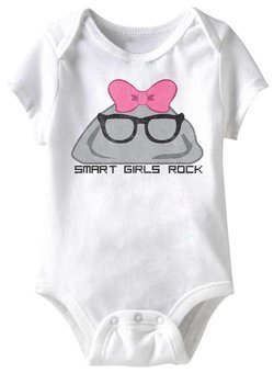 Smart Girls Rock Funny Baby Romper White Infant Babies Creeper