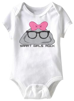 Click to get Smart Girls Rock Funny Baby Romper White Infant Babies Creeper