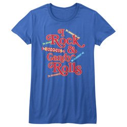 Smarties Shirt Juniors I Rock Candy Rolls Royal Blue T-Shirt