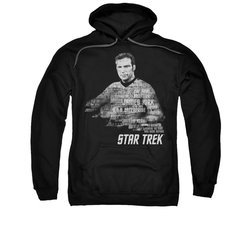 Star Trek Hoodie Kirk Words Black Sweatshirt Hoody